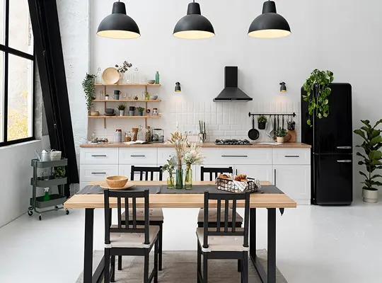 Μοντέρνα κουζίνα μετά από ολική ανακαίνιση κατοικίας στην Αθήνα