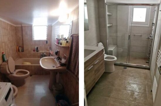 Ανακαίνιση μπάνιου στην Καλλιθέα πριν και μετά – Μεταμόρφωση παλιού μπάνιου από τη Chroma Decor