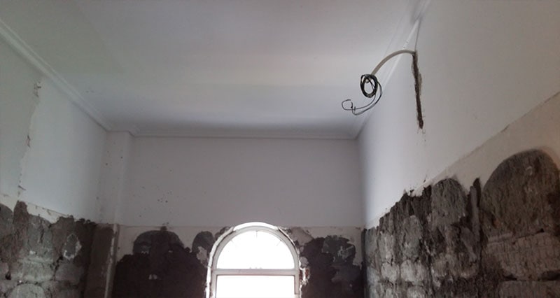 Πριν την κατασκευή ψευδοροφής με γυψοσανίδα σε μπάνιο στον Άλιμο